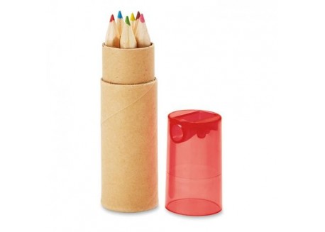 Set 6 creioane colorate in tub